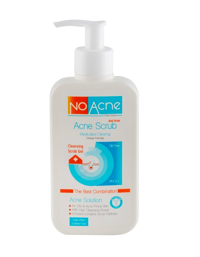 ژل اسکراب لایه بردار نو آکنه مدل Acne Solution مناسب پوست چرب و جوش دار حجم 235 میلی لیتر