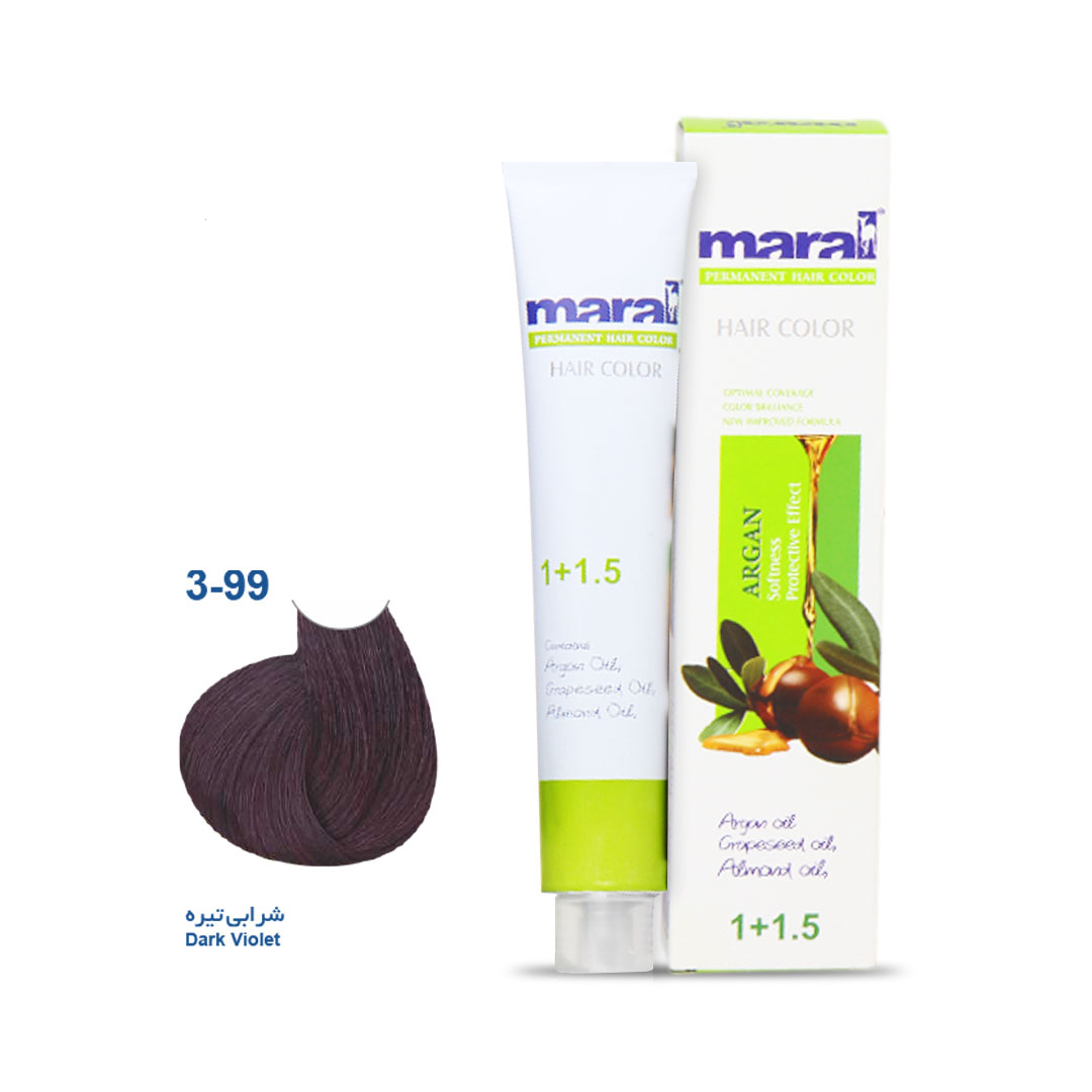 رنگ مو مارال شماره 3.99 رنگ شرابی تیره